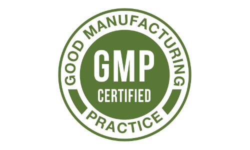 Biodentix  GMP certified supplement badge showing good manufacturing practice quality standards